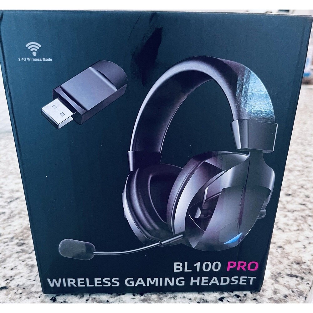 BL100 Pro Wireless Gaming Headset Black Bluetooth - New Sealed